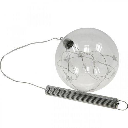 Floristik24 Julebold LED kugle Ø12cm 15L indvendig varm hvid timer
