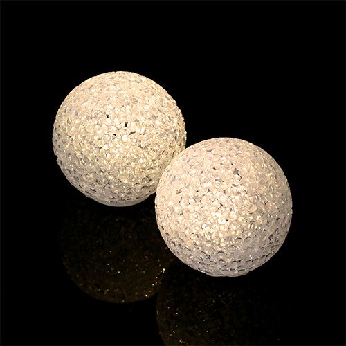 Floristik24 Kugle med belysning medium hvid-varm Ø7cm 6stk