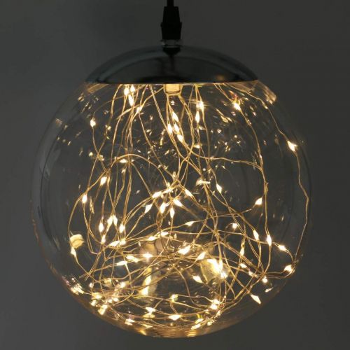 Floristik24 LED kugle stor indvendig og udvendig Ø20cm klar 80L varm hvid