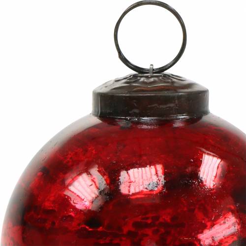 Floristik24 Juletræspynt Julekugle glas rød Ø8cm 6stk