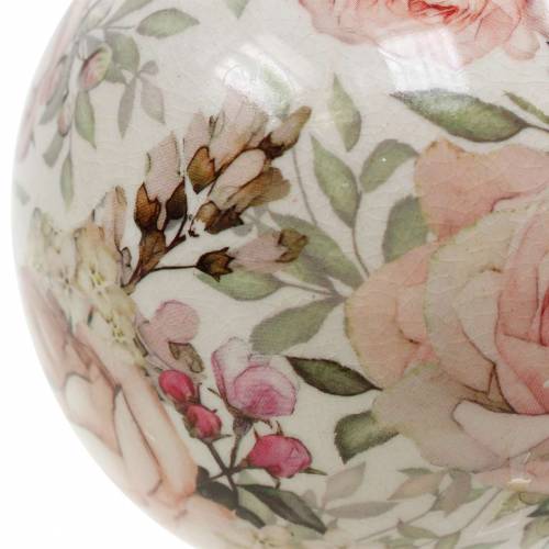 Floristik24 Dekorativ kuglerose lyserød fajance Ø9cm