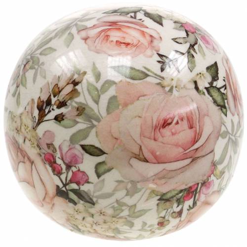 Floristik24 Dekorativ kuglerose lyserød fajance Ø9cm