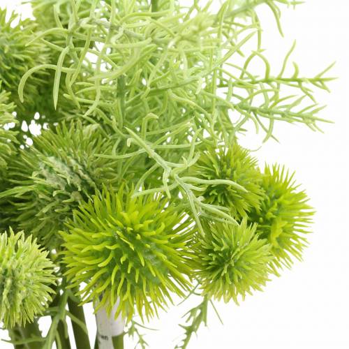 Floristik24 Kugletidsel i bundt kunstgrønt assorteret 34cm 10 stk