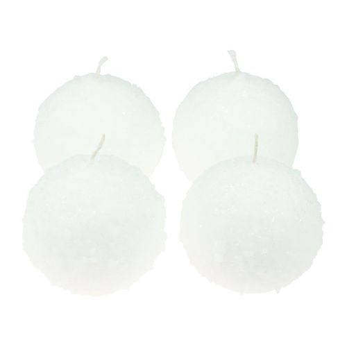 Artikel Kuglelys hvide sneboldlys kuglelys Ø10cm 4 stk