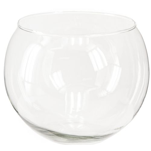 Artikel Kuglevase Glasvase Klar rundbordsvase Blomstervase Ø15,5cm H12,5cm