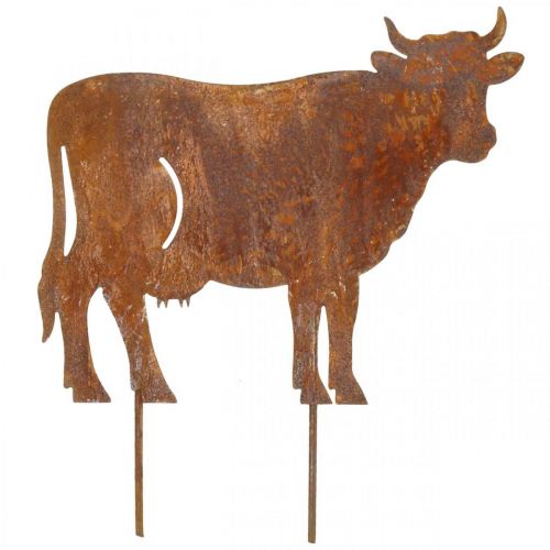 Floristik24 Køer, metalstikko, havedekoration, patina L14,5/19/24cm sæt med 3