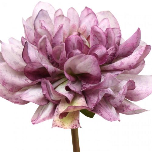 Artikel Kunstig blomst Dahlia Lilla silkeblomst og knop H57cm