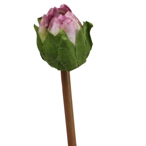 Artikel Kunstig blomst Dahlia Lilla silkeblomst og knop H57cm