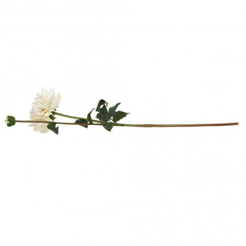 Artikel Kunstig blomst Dahlia Hvid Kunstig blomst med knop H57cm