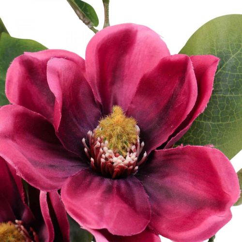 Kunstig blomst magnolia gren, magnolia kunst pink 65cm 3 stk