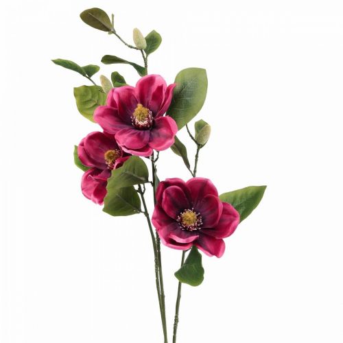 Kunstig blomst magnolia gren, magnolia kunst pink 65cm 3 stk