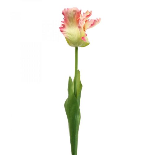 Artikel Kunstig blomst, papegøje tulipan pink, forårsblomst 63cm