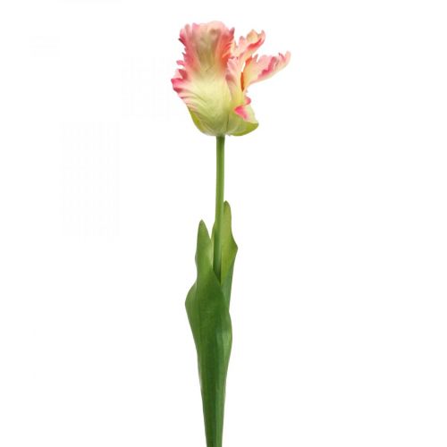 Kunstig blomst, papegøje tulipan pink, forårsblomst 63cm