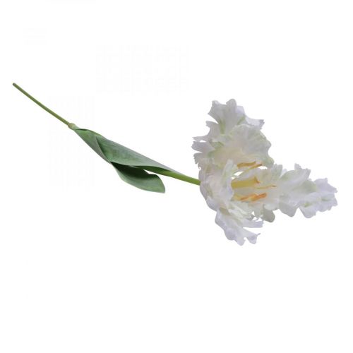 Artikel Kunstig blomst, papegøje tulipan hvidgrøn, forårsblomst 69cm