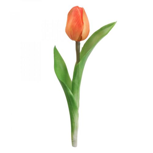 Kunstig blomst Tulipan Orange Real Touch forårsblomst H21cm