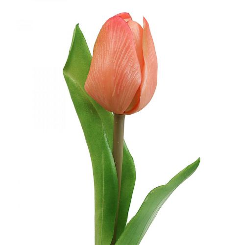 Artikel Kunstig blomst Tulip Peach Real Touch forårsblomst H21cm