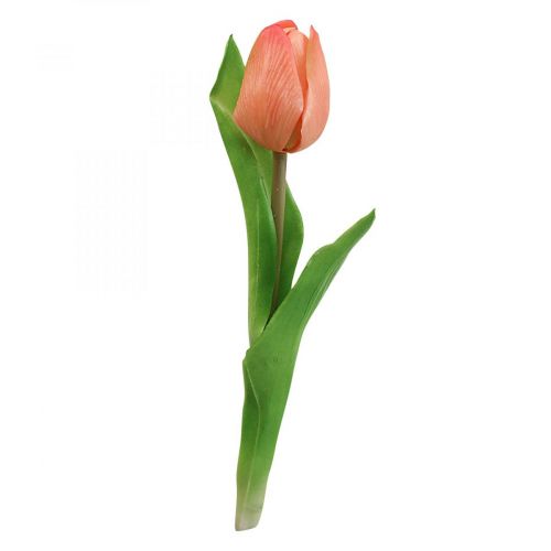 Floristik24 Kunstig blomst Tulip Peach Real Touch forårsblomst H21cm