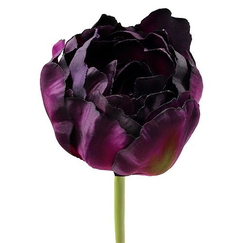 Artikel Kunstige blomster tulipaner lilla-grøn 84 cm - 85 cm 3stk