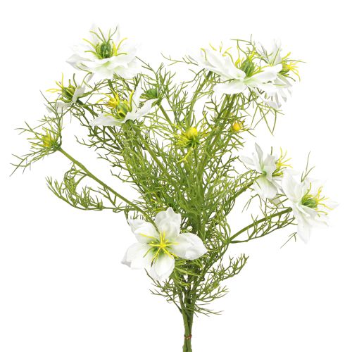 Artikel Kunstige Blomster Hvid Nigella Virgin i Grøn 67cm 3 Stk