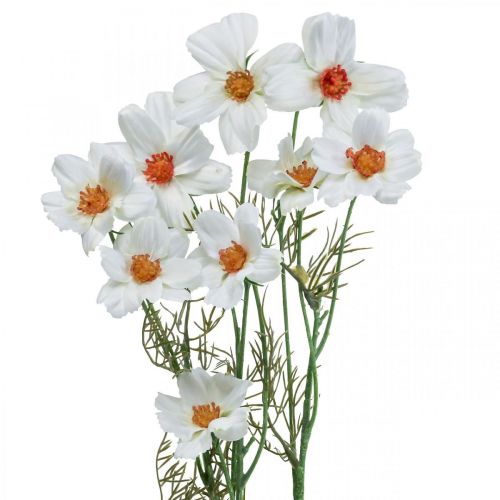 Floristik24 Kunstige blomster Cosmea hvide silkeblomster H51cm 3 stk