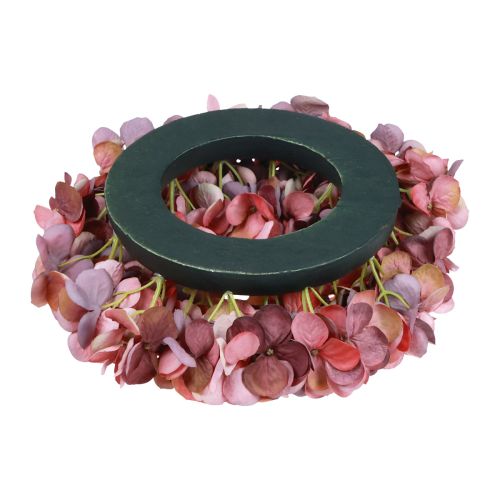 Artikel Kunstige blomster dekoration hortensia krans kunstige gammelrosa Ø26cm