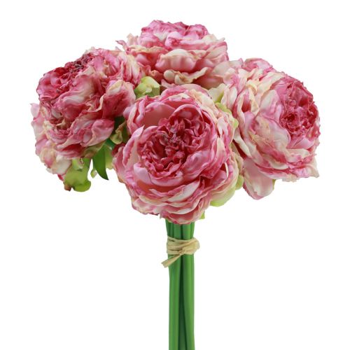 Floristik24 Kunstige Blomster Dekoration Kunstige Pæoner Pink Antik 27cm 7stk