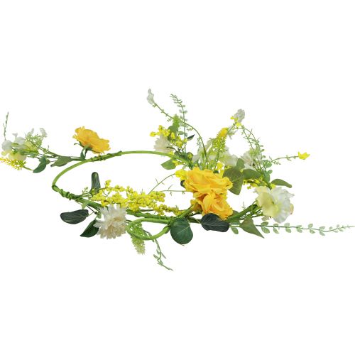 Artikel Kunstige blomster dekorativ bøjle forår sommer gul hvid 150cm