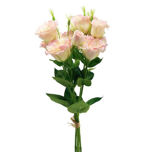 Floristik24 Kunstige blomster Eustoma Lisianthus pink creme 52cm 5 stk