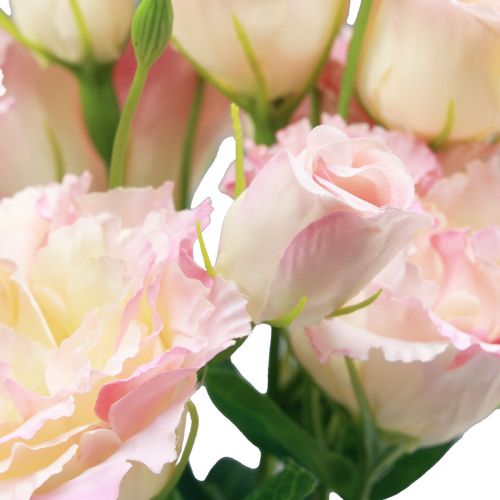 Artikel Kunstige blomster Eustoma Lisianthus pink creme 52cm 5 stk