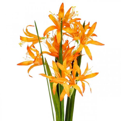 Kunstige blomster Nerine Orange Guernsey Lilies Efterårsblomster 48cm