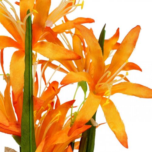 Floristik24 Kunstige blomster Nerine Orange Guernsey Lilies Efterårsblomster 48cm