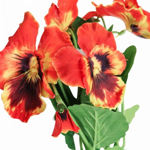 Floristik24 Kunstige blomster, silkeblomster, stedmoderblomst orange 29cm