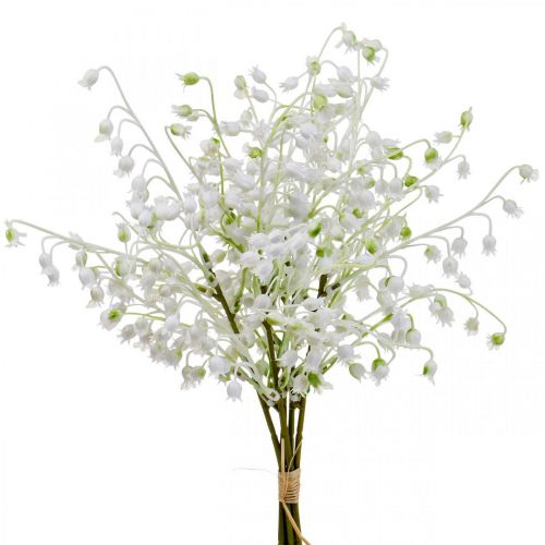 Kunstige blomster, kunstige liljekonvaller dekoration hvid 38cm 5 stk