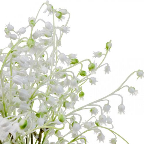 Kunstige blomster, kunstige liljekonvaller dekoration hvid 38cm 5 stk