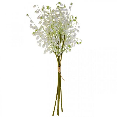 Floristik24 Kunstige blomster, kunstige liljekonvaller dekoration hvid 38cm 5 stk