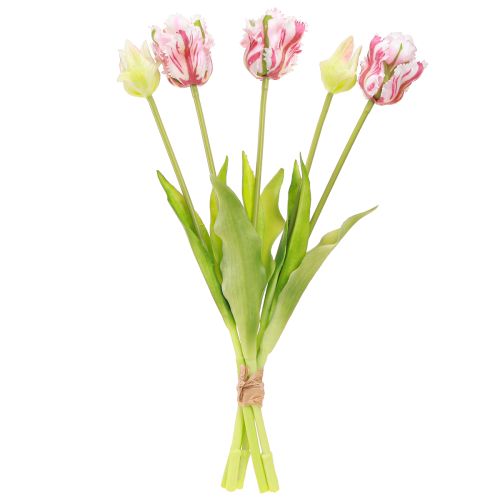 Artikel Kunstig Blomsterbuket 5 Papegøje Tulipaner Kunstige Tulipaner 40cm