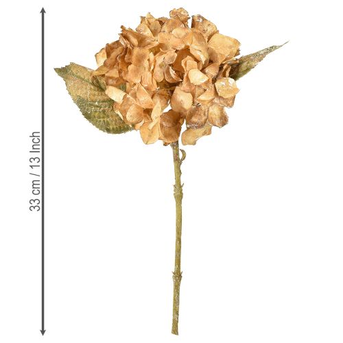 Artikel Kunstig hortensia tørret op Drylook efterårsdekoration L33cm
