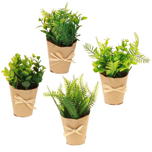 Kunstige planter Kunstig Bregne buksbom 15-19cm 4stk