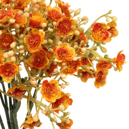 Floristik24 Gypsophila kunstige blomster Gypsophila Orange L30cm 6 stk i bundt