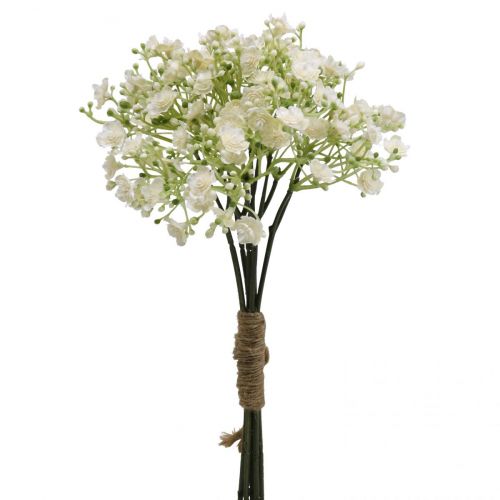 Floristik24 Gypsophila kunstige blomster Gypsophila hvid L30cm 6 stk i bundt