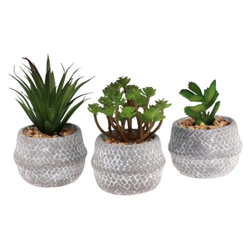 Kunstige Planter Sukkulenter Kunstig Grøn Plante 11-14cm 3stk