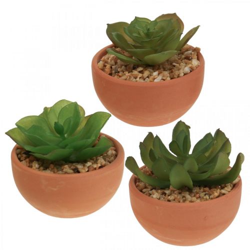 Kunstige planter i potter kunstige sukkulenter H9cm 3stk