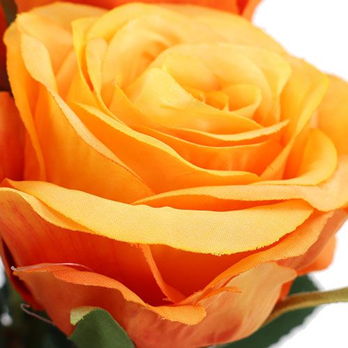 Floristik24 Kunstige roser fyldt orange Ø6cm L37cm 6stk