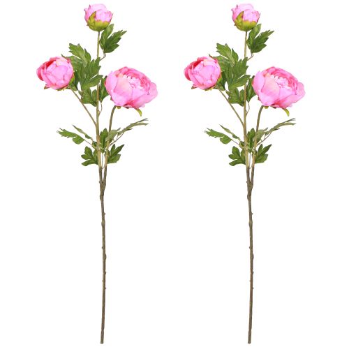 Artikel Kunstige Roser Pæoner Kunstige i Pink L80cm 2stk