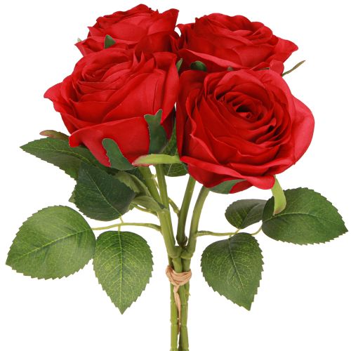Artikel Kunstige Roser Røde Roser Dekoration Blomst Ø6cm H6cm L50cm 4 stk