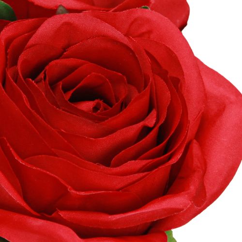 Artikel Kunstige Roser Røde Roser Dekoration Blomst Ø6cm H6cm L50cm 4 stk