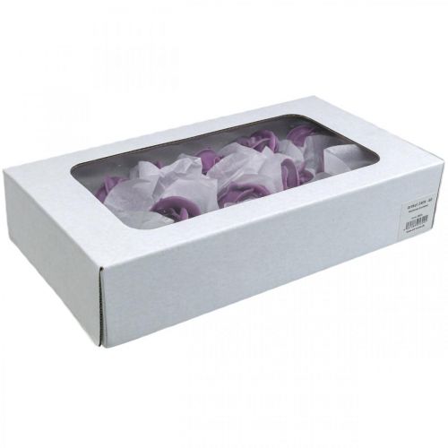 Artikel Kunstige roser violet voks roser dekorative roser voks Ø6cm 18 stk