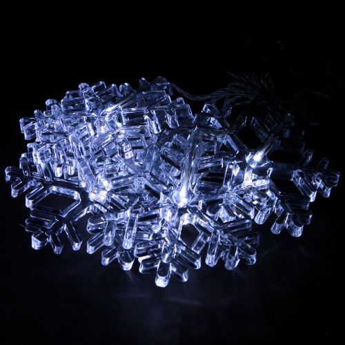 Artikel LED vinduesdekoration jule kold hvid til batteri 25×90cm