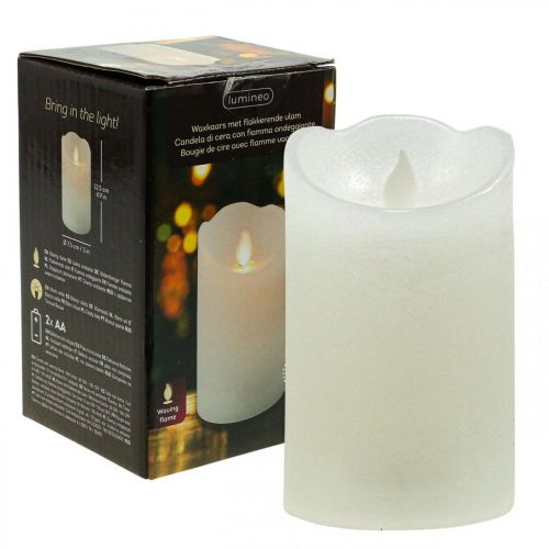 Floristik24 LED stearinlys voks søjle lys varm hvid Ø7,5cm H12,5cm