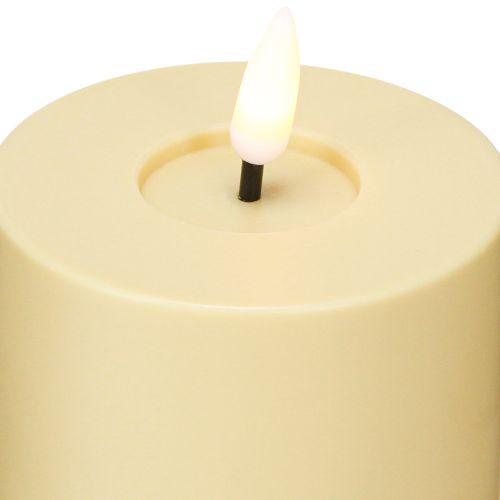 Artikel LED stearinlys med Timer Grøn Beige Udendørs Ø7,5cm H18cm